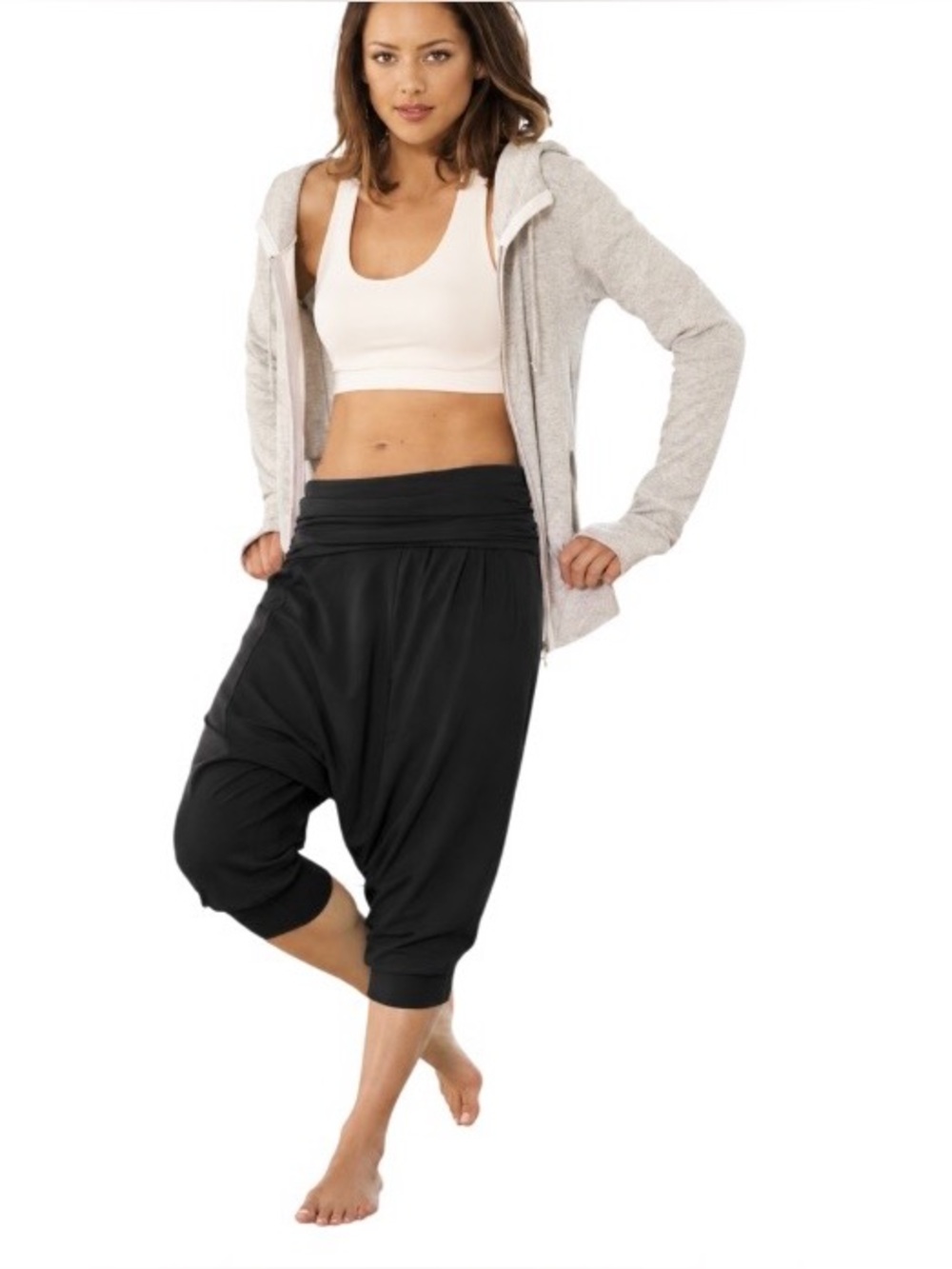 Wellicious Black Harem Style Athleisure Pants